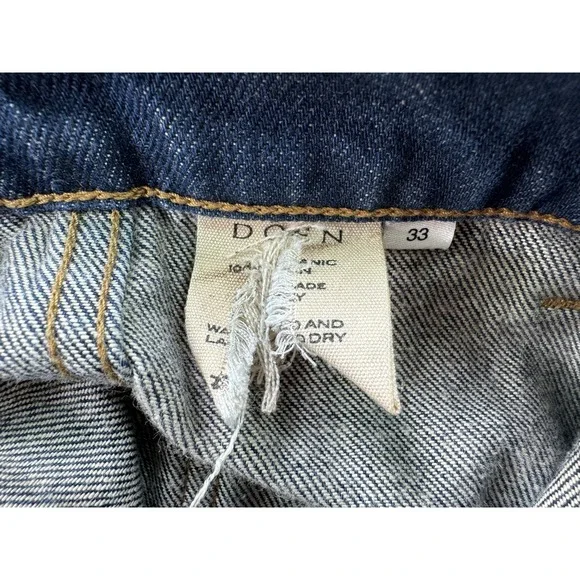 Doen Newport Jeans Womens 33 Blue Rinse Wash‎ High Rise Wide Leg Cotton